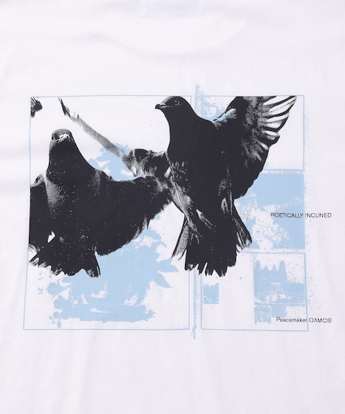 ADAM ET ROPE'(アダムエロペ)の「【OAMC PEACEMAKER/オーエーエムシー ピースメーカー】Regular Tee Birds Print(Tシャツ/カットソー・メンズ・チャコール・L)」の9枚目の写真