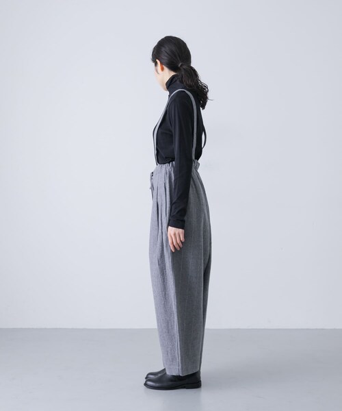 かぐれ（カグレ）の「HAVERSACK　C/Lピンストライプサロペットパンツ（サロペット/オーバーオール・レディース・Top grey・0）」の10枚目の写真