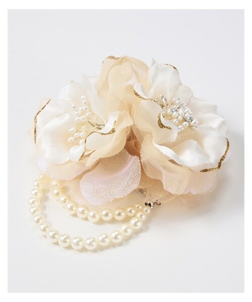 nissen（ニッセン）の「取り外し可能パール調チャーム付２ＷＡＹコサージュ（ブローチ/コサージュ・メンズ・アイボリー/ベージュ/グレー・Y）」の9枚目の写真