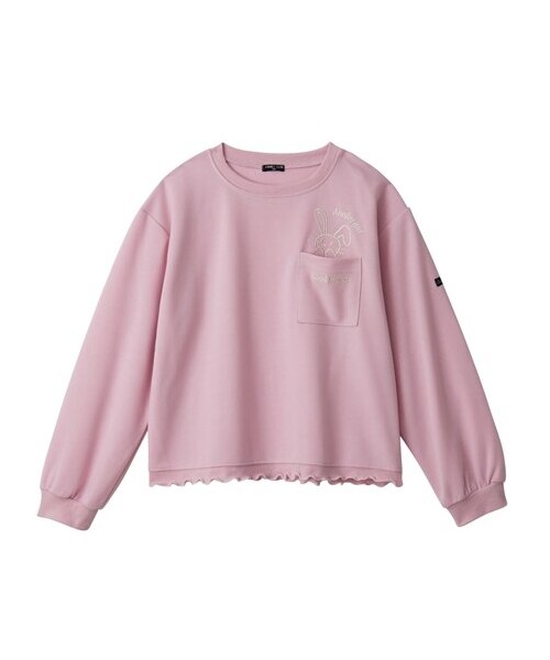 nissen（ニッセン）の「うさぎ刺しゅうポケット付き長袖トレーナー（女の子）（スウェット・キッズ・黒/ピンク・110/120/130/140/150/160）」の11枚目の写真