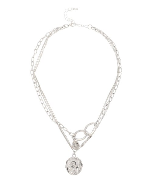EVRIS（エヴリス）の「COIN CHARM 3連ネックレス（ネックレス・レディース・シルバー/ゴールド・F）」の2枚目の写真