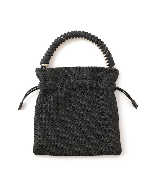 ADAM ET ROPE'（アダムエロペ）の「ブレイドハンドル巾着バッグ（ショルダーバッグ・レディース・ブラック/ホワイト・F）」の17枚目の写真