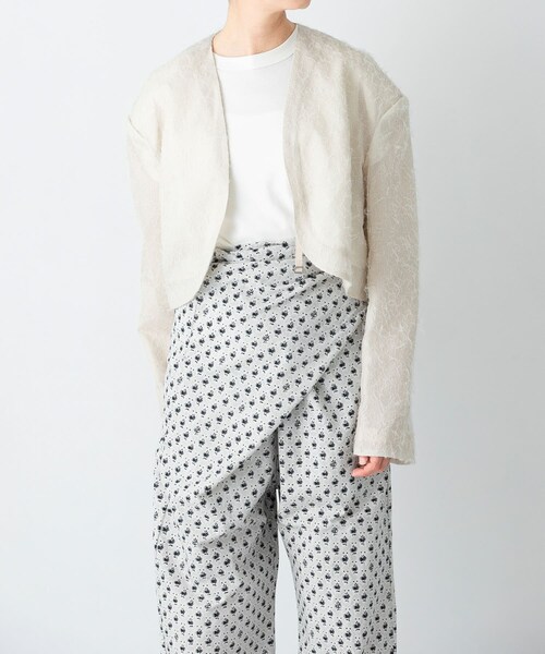 かぐれ(カグレ)の「SEEALL SHORT SCALE JACKET(テーラードジャケット・レディース・NATURAL・38)」の2枚目の写真
