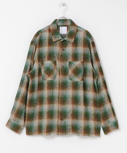 EKAL(エカル)の「BRU NA BOINNE バルバシャツ3号(シャツ/ブラウス・メンズ・GREEN/PURPLE・M/L)」の3枚目の写真