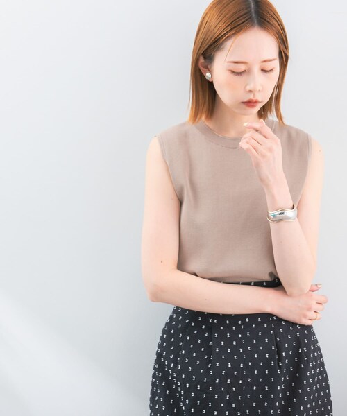 URBAN RESEARCH ROSSO（アーバンリサーチロッソ）の「総針タンクトップ（タンクトップ・レディース・lightgray/sand/black・FREE）」の3枚目の写真