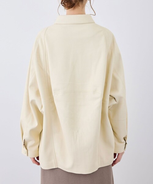 ROPE' PICNIC(ロペピクニック)の「【emur/エミュール・J'aDoRe限定】シンセティックレザージャケット(その他アウター・レディース・ブラック/ベージュ系・38)」の22枚目の写真