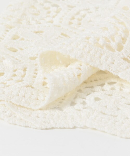 URBAN RESEARCH DOORS（アーバンリサーチドアーズ）の「レーススカーフ（ストール/ショール・レディース・OFF WHITE/BLACK・One）」の7枚目の写真