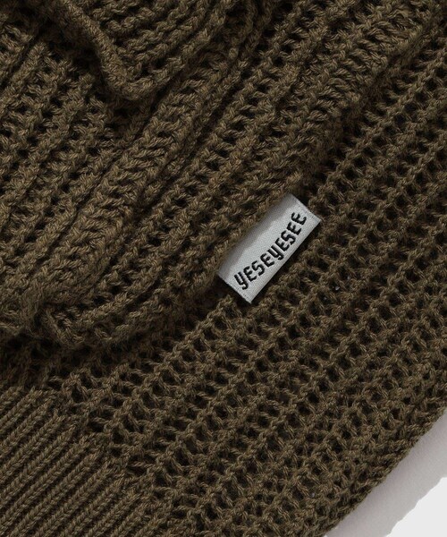 ADAM ET ROPE'（アダムエロペ）の「【YESEYESEE/イエスアイシー】KNITTED UTILITY VEST（ベスト・メンズ・ブラック/カーキ・L/M）」の13枚目の写真