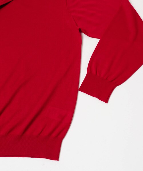 URBAN RESEARCH（アーバンリサーチ）の「YLEVE　W/S CASHMERE  KNIT POLO（ニット/セーター・メンズ・020 GREY/120 NAVY/100 RED・4）」の14枚目の写真