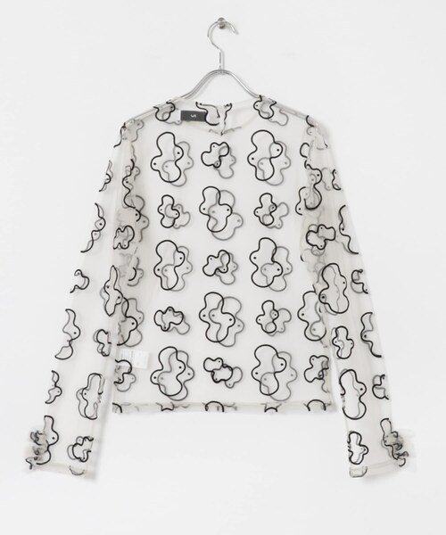 URBAN RESEARCH(アーバンリサーチ)の「Po/ sheer tulle top ameba(その他トップス・レディース・yellow/black・FREE)」の6枚目の写真