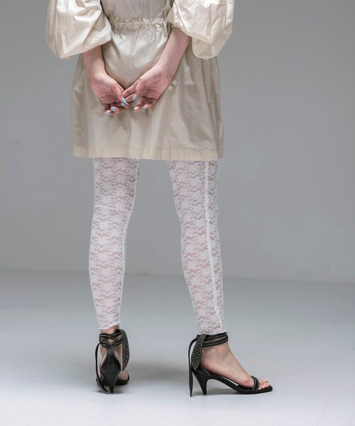 URBAN RESEARCH（アーバンリサーチ）の「ambiguous　Lace Long Leggings（レギンス/スパッツ・レディース・WHITE/BLACK・FREE）」の11枚目の写真
