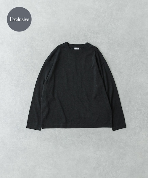 URBAN RESEARCH(アーバンリサーチ)の「『別注』crepuscule×UR Washi Knit Long-Sleeve T-shirts(ニット/セーター・メンズ・Black/D.Purple/Chocolate・1/2)」の1枚目の写真