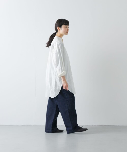 かぐれ（カグレ）の「コットンチュニックシャツ（シャツ/ブラウス・レディース・OFF/L/GRAY・Free）」の7枚目の写真