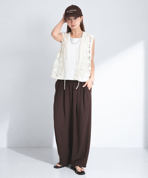 URBAN RESEARCH Sonny Label（アーバンリサーチサニーレーベル）の「ボタニカルモチーフレースベスト（ベスト・レディース・オフ/ブラック・FREE）」の22枚目の写真