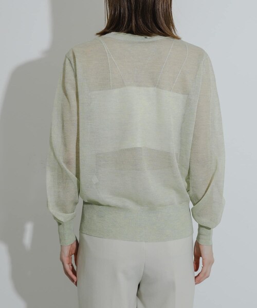 SENSE OF PLACE by URBAN RESEARCH（センスオブプレイスバイアーバンリサーチ）の「シアーメランジラメカーディガン（カーディガン/ボレロ・レディース・CHARCOAL/YELLOW/ORANGE・one）」の19枚目の写真