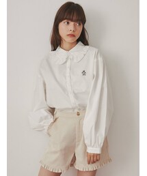 merry jenny | bear刺繍フリルカラーブラウス(シャツ/ブラウス)