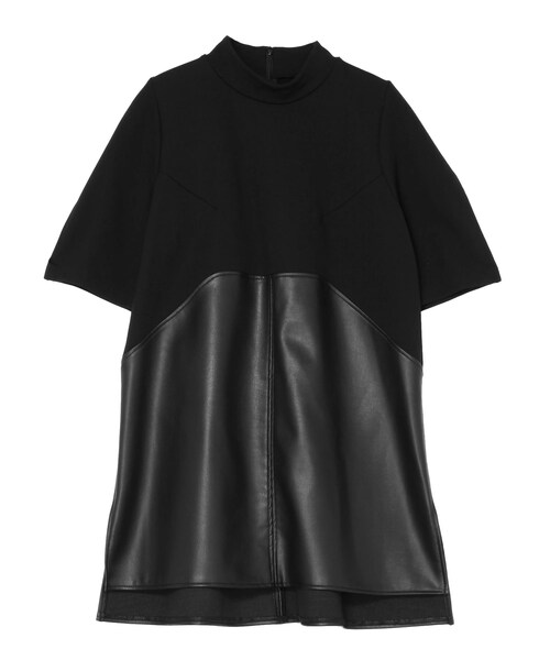 UN3D.（アンスリード）の「FAKE LEATHER DOCKING TOP（Tシャツ/カットソー・レディース・グレー/ブラック/カーキ・36/38）」の15枚目の写真