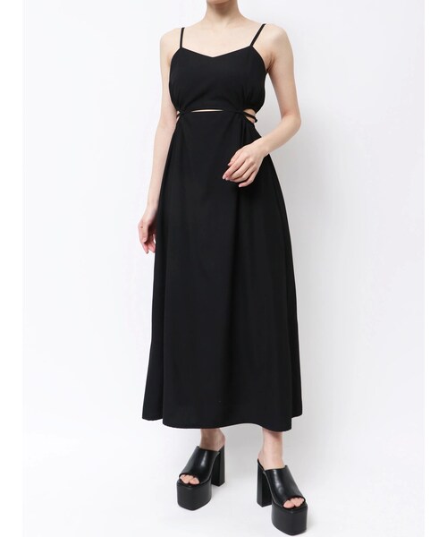 SIDE OPEN BACK RIBBON LONGワンピース
