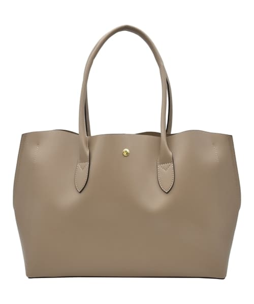 nissen（ニッセン）の「Legato Largo（レガートラルゴ）１０ポケットPC収納付かるいトートバッグ（A４対応）(オフィス女子モニターコラボ)（トートバッグ・メンズ・ブラック/ライトグレー×グレーベージュ/グレーベージュ・Y）」の4枚目の写真