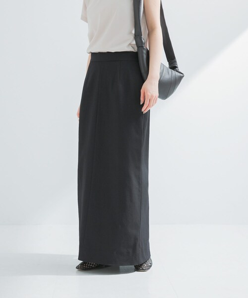 URBAN RESEARCH（アーバンリサーチ）の「『2サイズ展開』リネン混ロングスカート（スカート・レディース・BLACK/SAND BEIGE・36/38）」の6枚目の写真