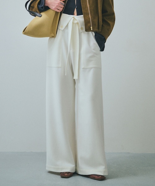 ROPE'(ロペ)の「【一部店舗限定】【REALM(レルム)】BAKER PANTS|ワイドパンツ 26SS(その他パンツ・レディース・ブラック/ホワイト/ブラウン系・36/38)」の3枚目の写真