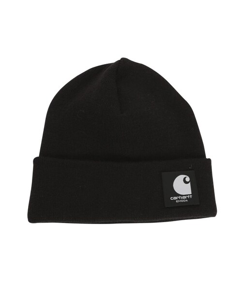 EMODA（エモダ）の「【EMODA×CARHARTT WIP】サイドネームビーニー（ニットキャップ/ビーニー・レディース・ブラック/レッド/キャメル・F）」の2枚目の写真