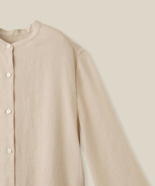 ROPE'（ロペ）の「【WEB・一部店舗限定】フロントオープンシャツワンピース/洗える（ワンピース・レディース・チャコール/ベージュ・F）」の7枚目の写真