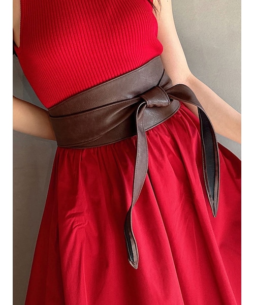 RESEXXY（リゼクシー）の「サッシュベルト（ベルト・レディース・アイボリー/ブラック/ブラウン/ベージュ・F）」の11枚目の写真