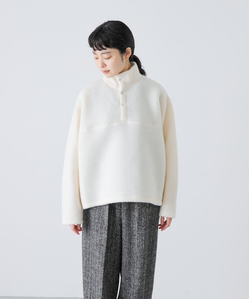 かぐれ（カグレ）の「ウールコットンフリースプルオーバー（その他トップス・レディース・OFF/BLACK・Free）」の11枚目の写真