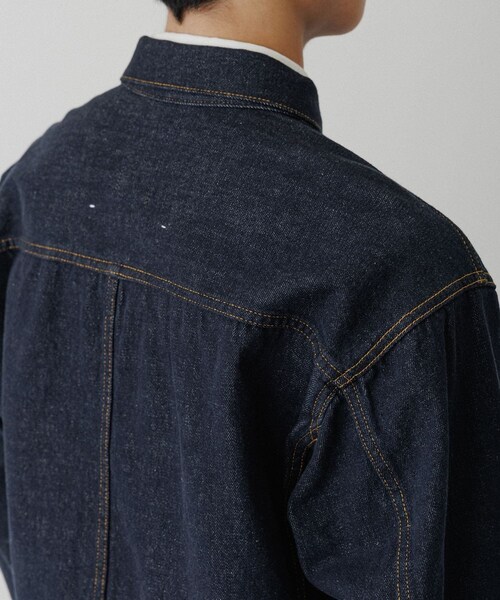 ADAM ET ROPE'(アダムエロペ)の「13oz デニムトラッカーズジャケット / ADAM ET ROPE' JEANS(デニムジャケット・メンズ・ブラック系/ネイビー・L/M/S)」の15枚目の写真