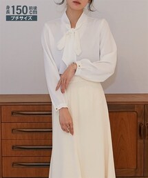 nissen | 小さいサイズ　とろみボウタイブラウス　低身長さん・小柄女性(シャツ/ブラウス)