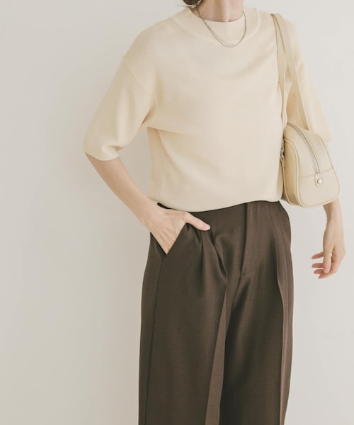 ITEMS URBANRESEARCH（アイテムズ アーバンリサーチ）の「ソウバリハンソデニット（ニット/セーター・レディース・BLK/OFF/K.BEG・FREE）」の8枚目の写真