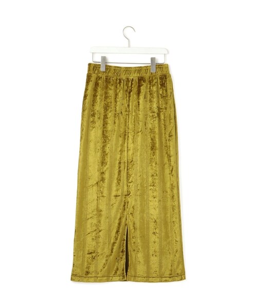 ADAM ET ROPE'（アダムエロペ）の「【Miller for ADAM ET ROPE'】別注 ベロアSkirt（スカート・レディース・グリーン/ネイビー・F）」の16枚目の写真