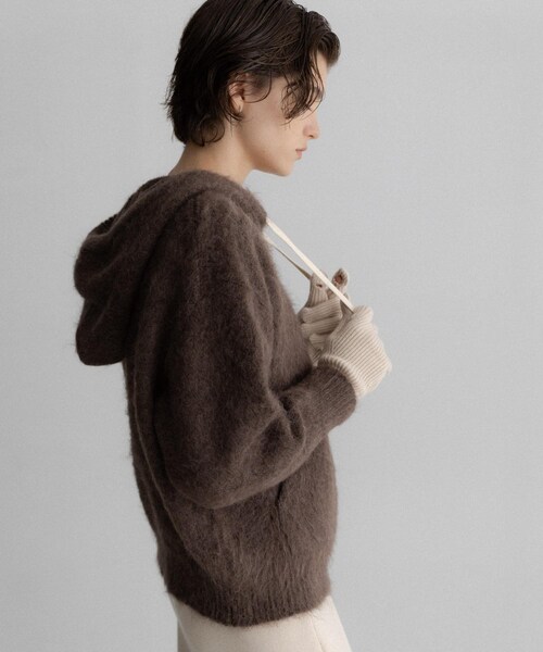 URBAN RESEARCH Sonny Label（アーバンリサーチサニーレーベル）の「フーディシャギーニットプルオーバー（ニット/セーター・レディース・グレー/ブラウン/ネイビー・Free）」の15枚目の写真