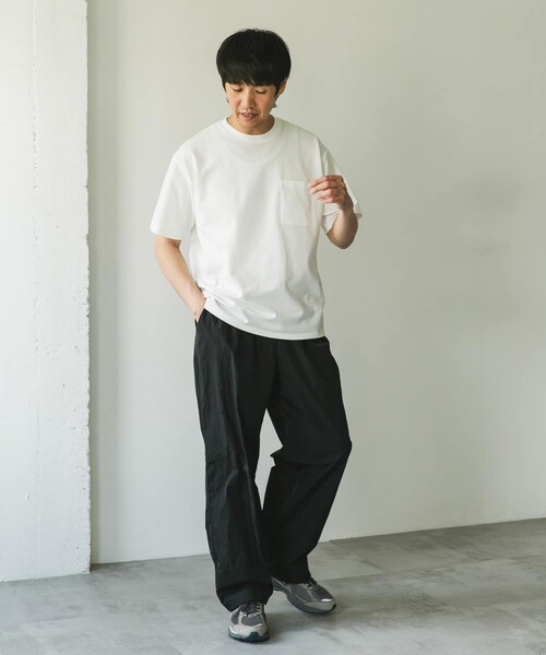 URBAN RESEARCH DOORS（アーバンリサーチドアーズ）の「『Sサイズ/WEB限定』ポンチポケットショートスリーブTシャツ（Tシャツ/カットソー・メンズ・NAVY/WHITE/L.GRAY/L.PINK/INK BLACK・S/M/L/XL）」の17枚目の写真