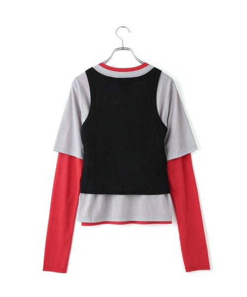 ADAM ET ROPE'(アダムエロペ)の「3レイヤードジャージートップス(Tシャツ/カットソー・レディース・ブラック系/グレー系・F)」の21枚目の写真