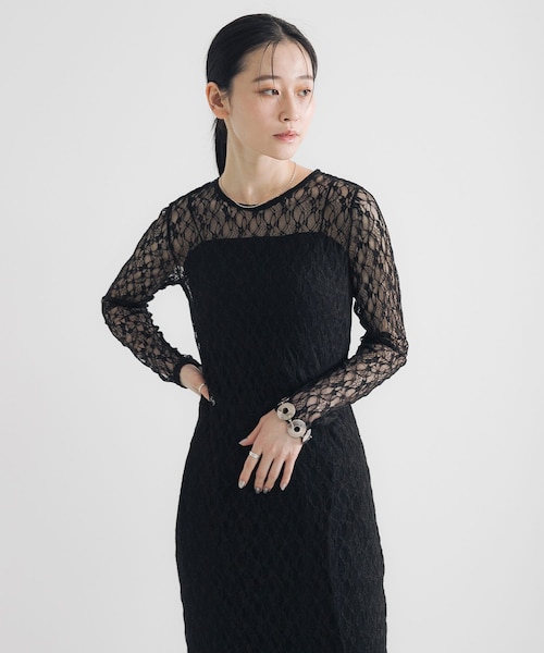 URBAN RESEARCH（アーバンリサーチ）の「ストレッチレースカットワンピース（ワンピース・レディース・OFF/BLACK・FREE）」の18枚目の写真