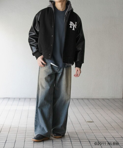 SENSE OF PLACE by URBAN RESEARCH(センスオブプレイスバイアーバンリサーチ)の「Negro Leagues スタジャン(スタジャン・メンズ・BLACK/NAVY・M/L)」の7枚目の写真