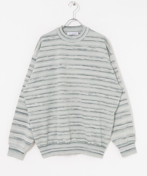 URBAN RESEARCH(アーバンリサーチ)の「マルチボーダークルーネックニット(ニット/セーター・メンズ・GRAY/YELLOW・M/L)」の6枚目の写真