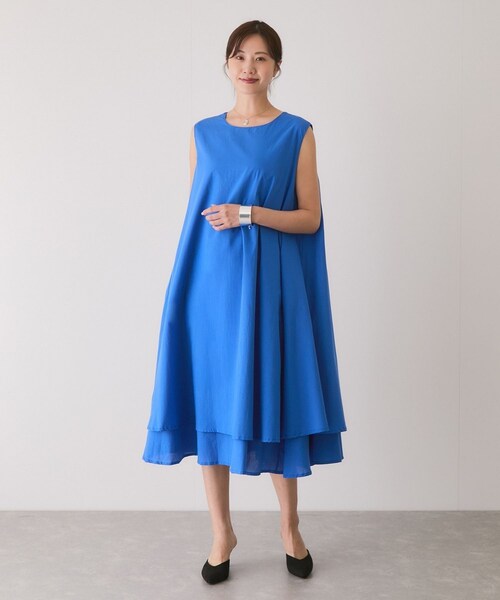 Jayro(ジャイロ)の「ノースリーブワンピース(ワンピース・レディース・ブラック/ネイビー/ブルー/オレンジ/イエロー・F)」の3枚目の写真