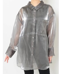 MURUA | シャイニーシアーシャツ(シャツ/ブラウス)