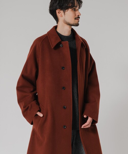 URBAN RESEARCH（アーバンリサーチ）の「WOOL BEAVER BELTED COAT（ステンカラーコート・メンズ・BLACK/MOCHA/BROWN・M/L）」の20枚目の写真