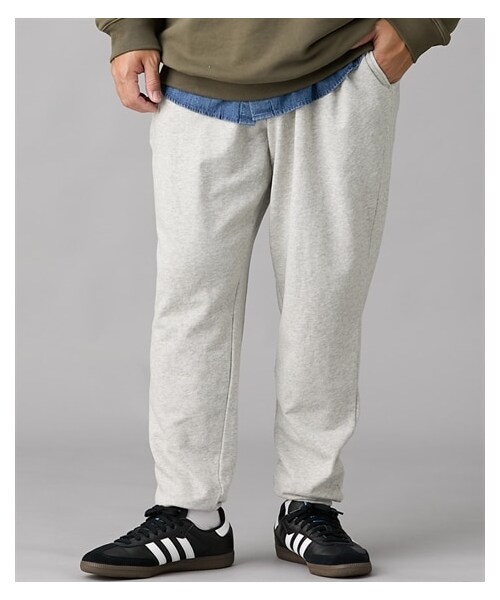 nissen（ニッセン）の「綿１００％スウェットジョガーパンツ【大きいサイズ】（パンツ・メンズ・杢ライトグレー/ブラウン/杢チャコール/ネイビー/黒・3L/4L/5L/6L/8L/10L）」の11枚目の写真