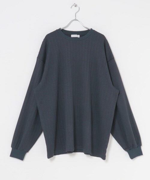 SENSE OF PLACE by URBAN RESEARCH（センスオブプレイスバイアーバンリサーチ）の「ライトワッフルクルーネックロングTシャツ（Tシャツ/カットソー・メンズ・CHARCOAL/KHAKI/PURPLE・M/L）」の12枚目の写真