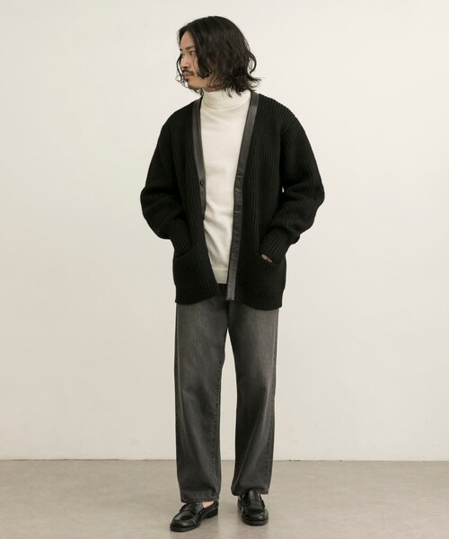 URBAN RESEARCH(アーバンリサーチ)の「COSEI 5G両畦 CARDIGAN(カーディガン/ボレロ・メンズ・BLACK/BROWN・2/3)」の8枚目の写真