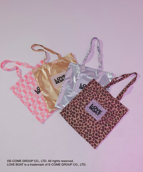 VIS（ビス）の「【LOVE BOAT VIS別注】ロゴトートバッグ【A4対応】（トートバッグ・レディース・ゴールド/シルバー/ピンク系/ブラウン・F）」の9枚目の写真