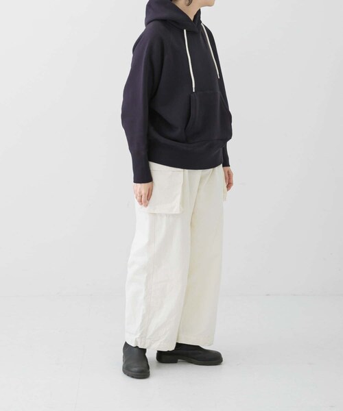 かぐれ（カグレ）の「スウェットフーデットプルオーバー（パーカー・レディース・CORAL/BUTTER/NAVY・FREE）」の9枚目の写真