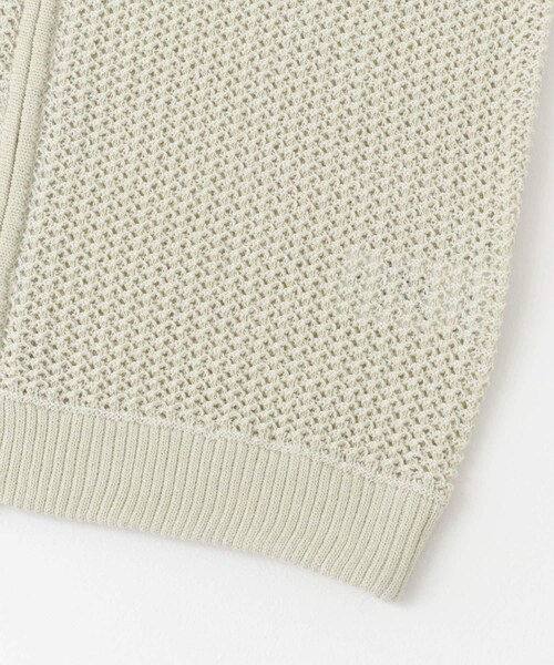 SENSE OF PLACE by URBAN RESEARCH（センスオブプレイスバイアーバンリサーチ）の「『ユニセックス』『洗濯可』シアーメッシュドライバーズカーディガン（カーディガン/ボレロ・メンズ・BLACK/IVORY/MINT・M/L）」の15枚目の写真