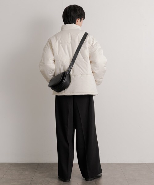 SENSE OF PLACE by URBAN RESEARCH（センスオブプレイスバイアーバンリサーチ）の「フェイクレザーパデットフラップショルダー（ショルダーバッグ・メンズ・BLACK/IVORY・one）」の20枚目の写真