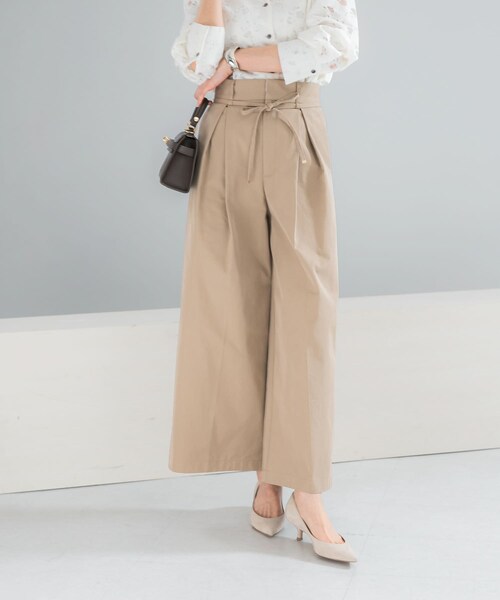URBAN RESEARCH ROSSO（アーバンリサーチロッソ）の「コットンツイルベルテッドワイドパンツ（その他パンツ・レディース・BEIGE/BLUE・36/38）」の3枚目の写真